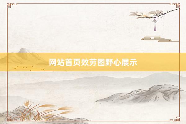 网站首页效劳图野心展示